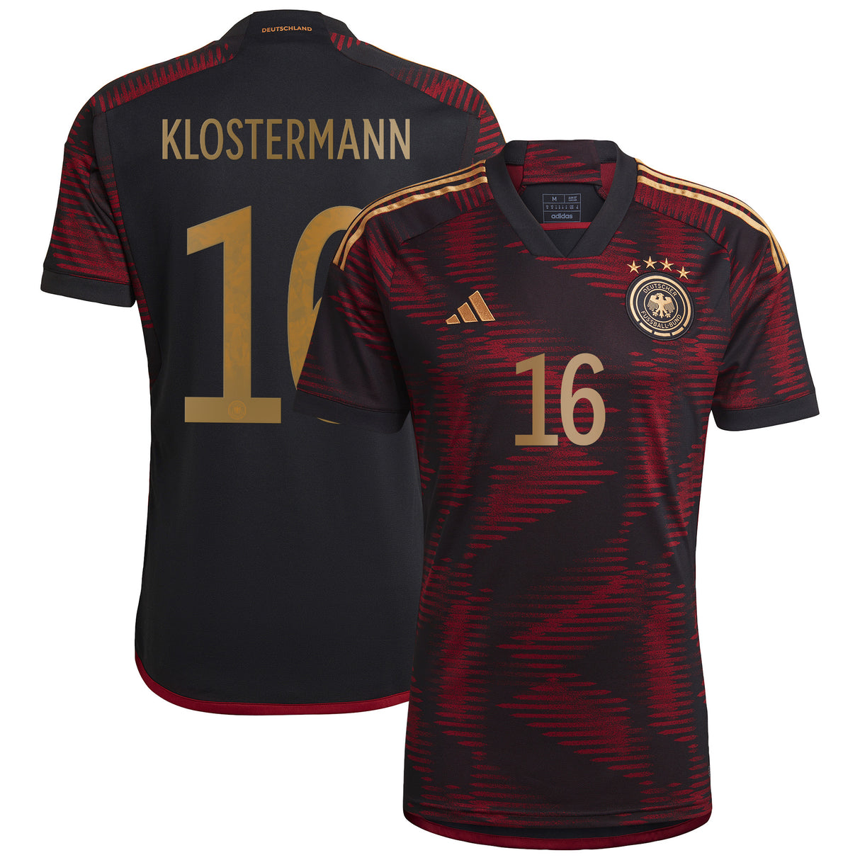 Germany Away Shirt with Klostermann 16 printing - Kit Captain