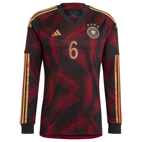 Germany Away Shirt - Long Sleeve with Kimmich 6 printing - Kit Captain