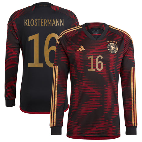 Germany Away Shirt - Long Sleeve with Klostermann 16 printing - Kit Captain