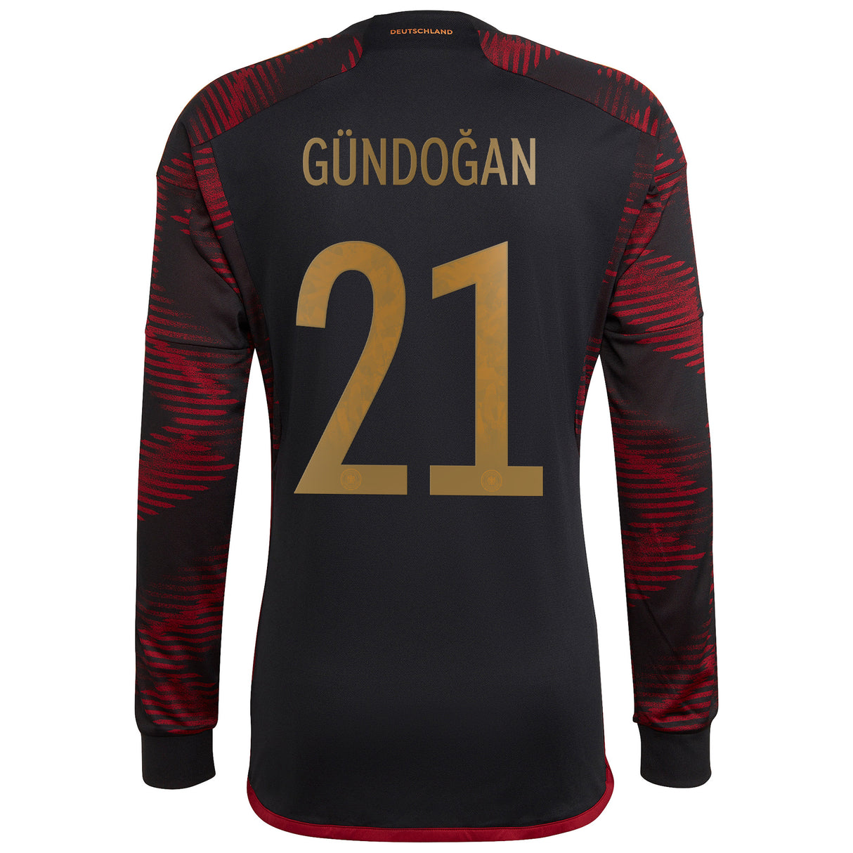 Germany Away Shirt - Long Sleeve with Gündogan 21 printing - Kit Captain