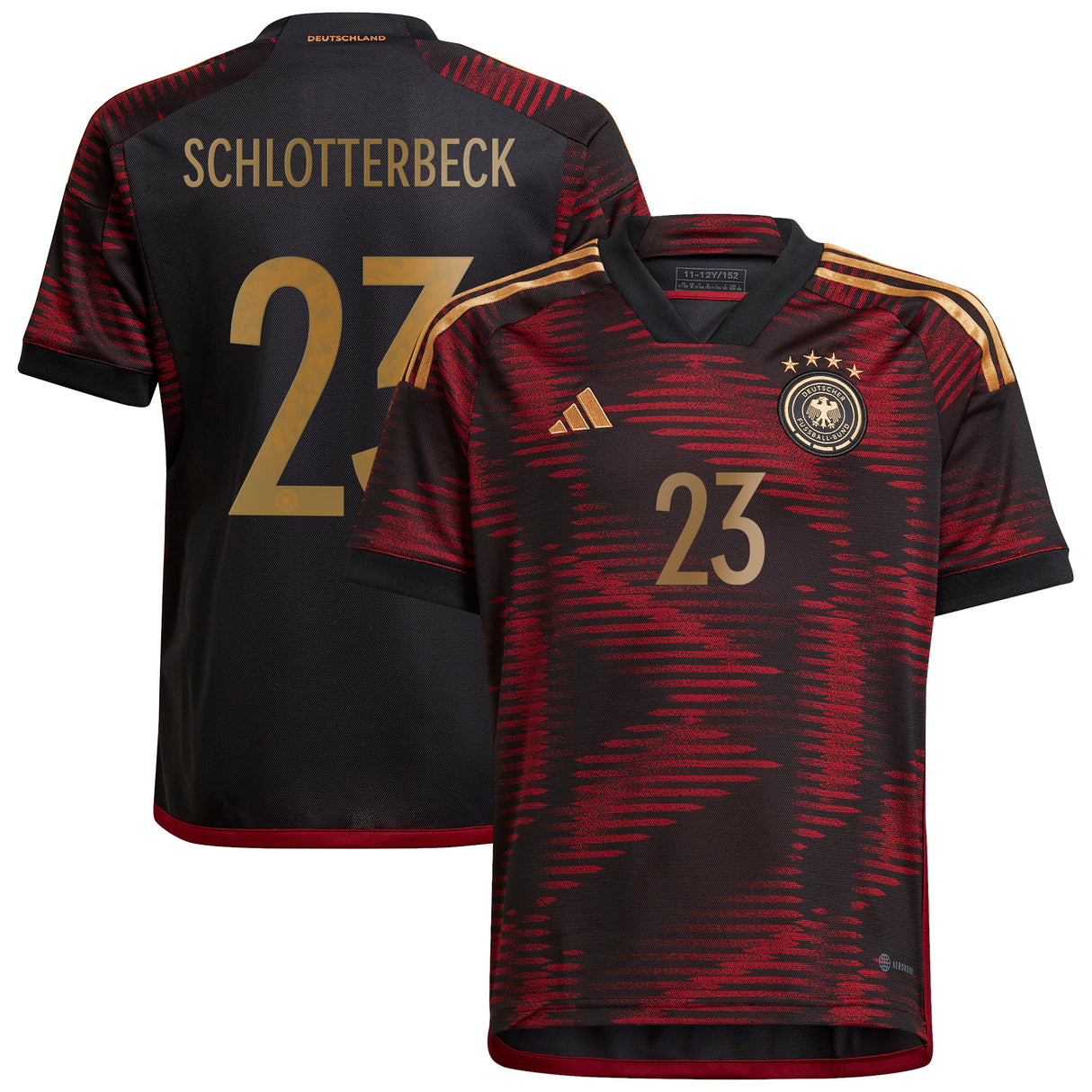 Germany Away Shirt - Kids with Schlotterbeck 23 printing - Kit Captain