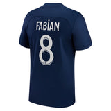 Paris Saint-Germain Home Stadium Shirt 2022-23 with Fabian 8 printing - Kit Captain