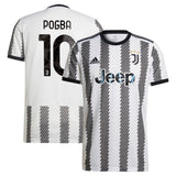 Juventus Home Shirt 2022-23 - Kids with Pogba 10 printing - Kit Captain