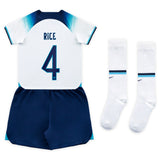 England Home Stadium Kit 2022 - Little Kids with Rice 4 printing - Kit Captain