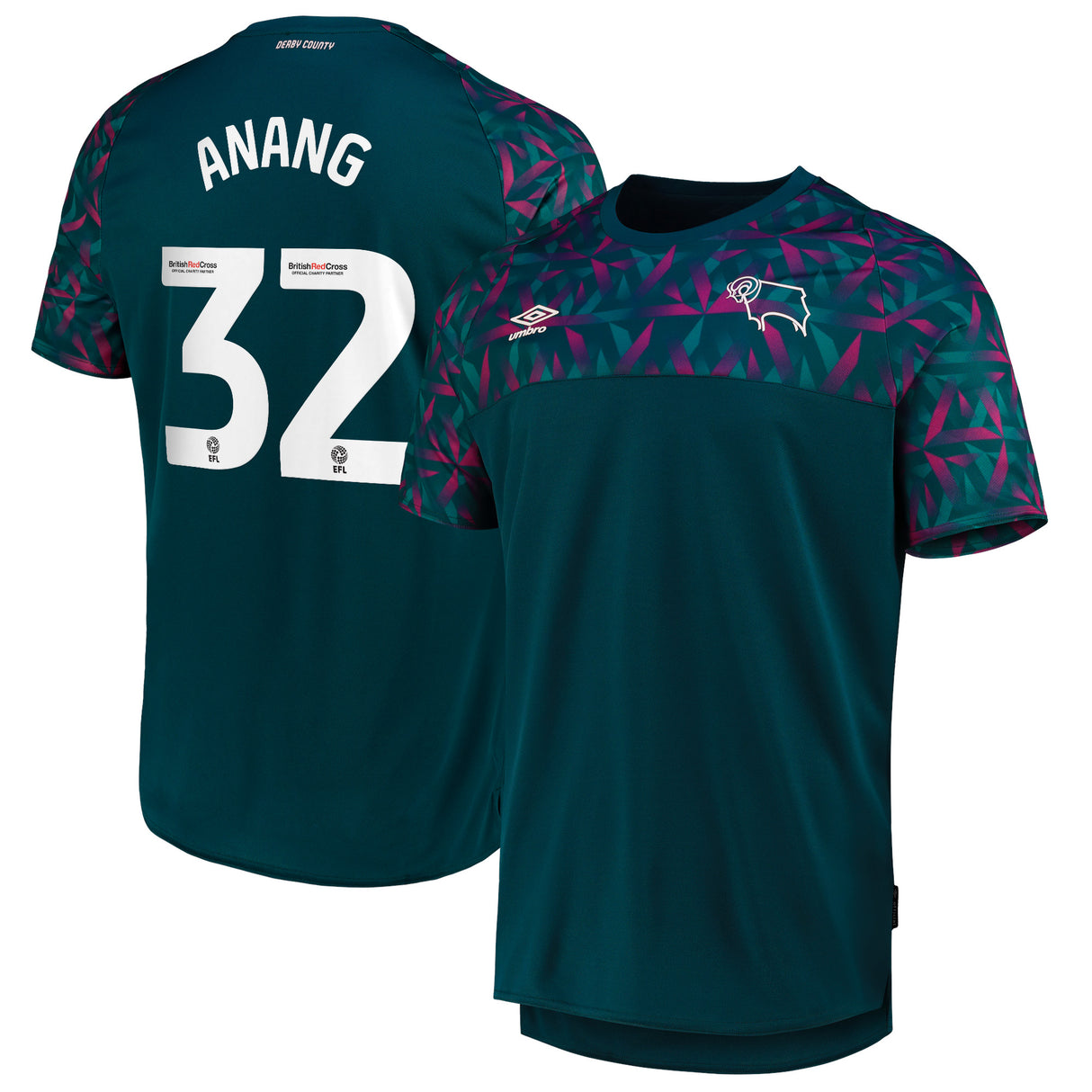 Derby County Home Goalkeeper Shirt 2022-23 with Anang 32 printing - Kit Captain