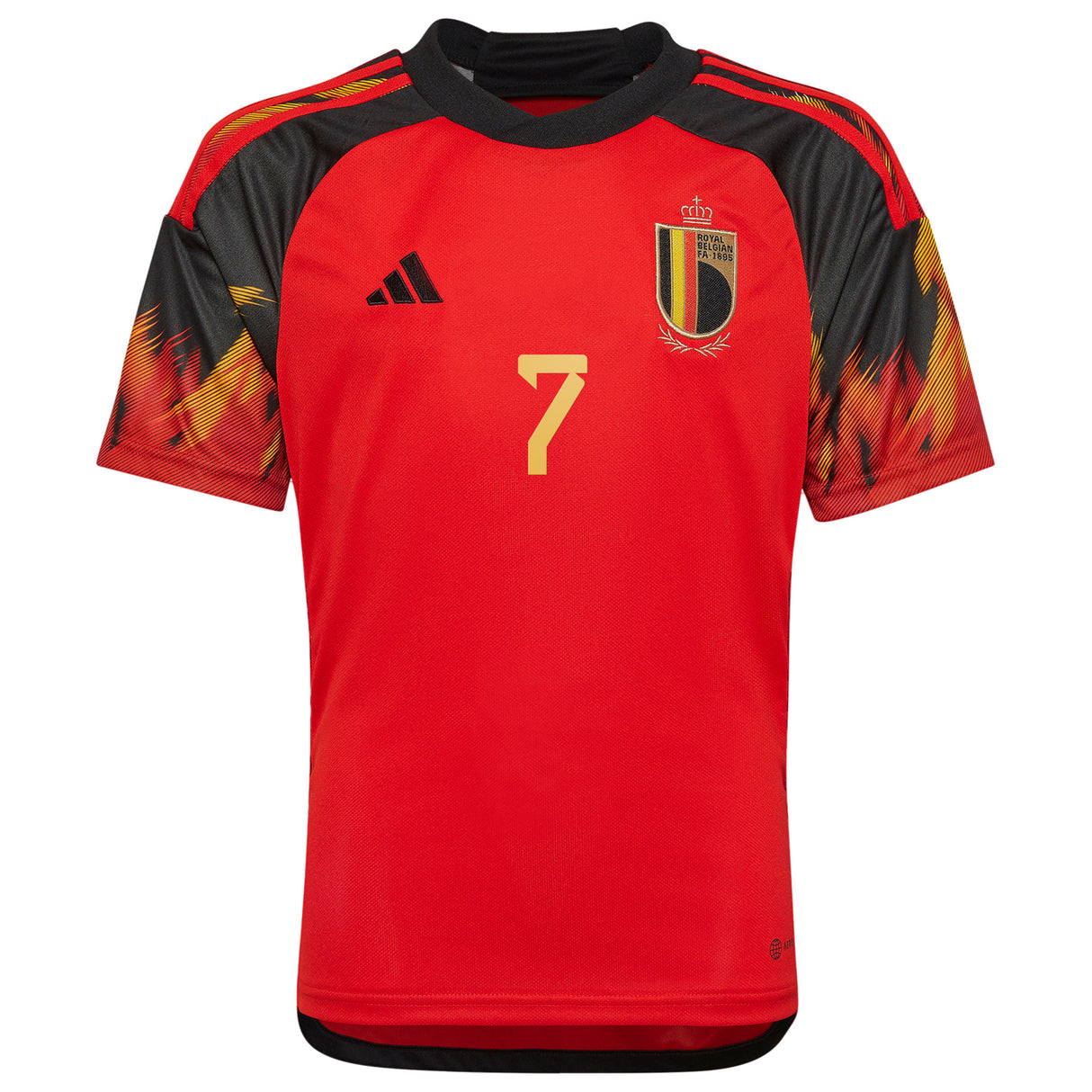 Belgium Home Shirt - Kids with De Bruyne 7 printing - Kit Captain