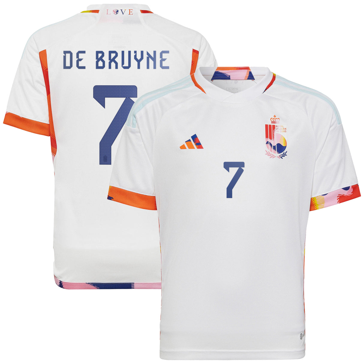 Belgium Away Shirt - Kids with De Bruyne 7 printing - Kit Captain