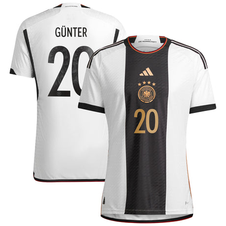 Germany Home Authentic Shirt 2022 with Günter 20 printing - Kit Captain