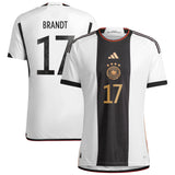 Germany Home Authentic Shirt 2022 with Brandt 17 printing - Kit Captain