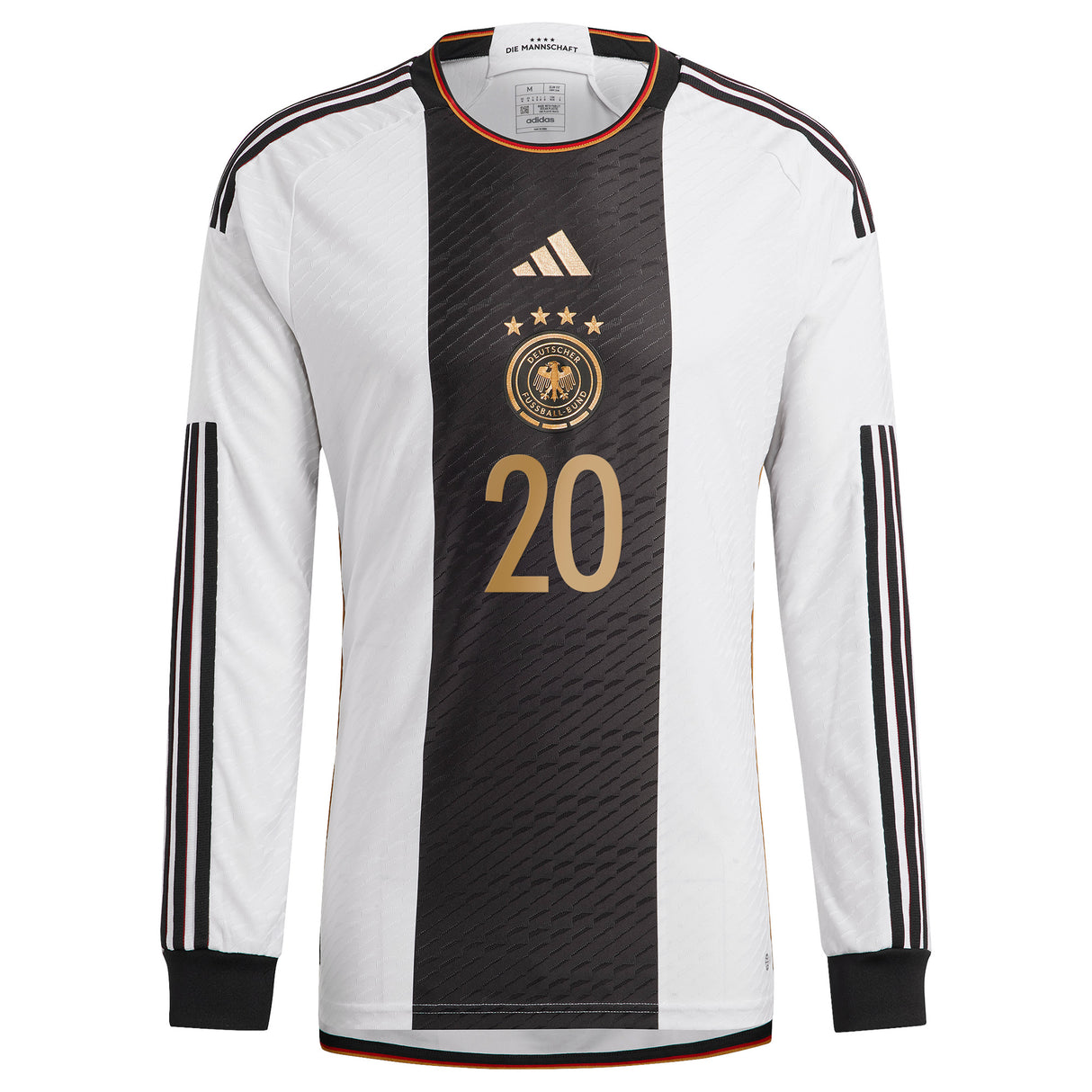 Germany Home Authentic Shirt 2022 - Long Sleeve with Günter 20 printing - Kit Captain