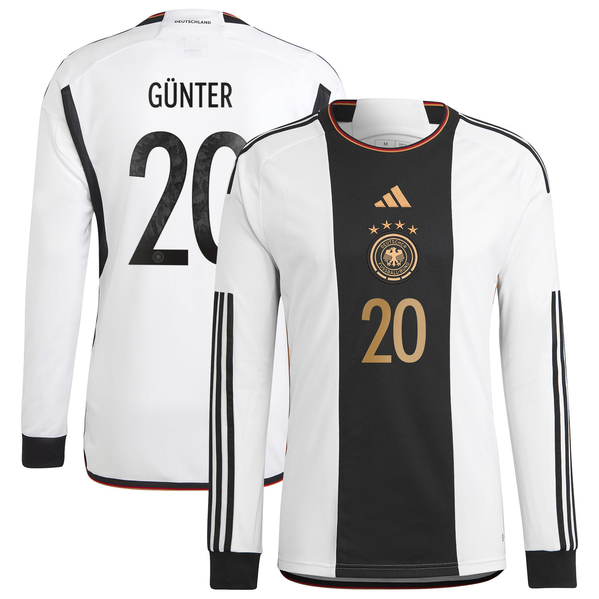 Germany Home Shirt 2022 - Long Sleeve with Günter 20 printing - Kit Captain