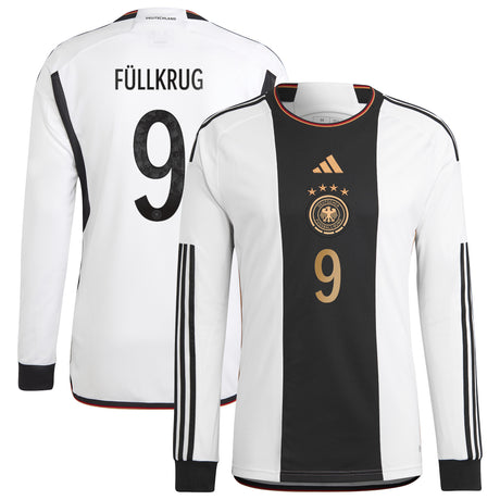 Germany Home Shirt 2022 - Long Sleeve with Füllkrug 9 printing - Kit Captain