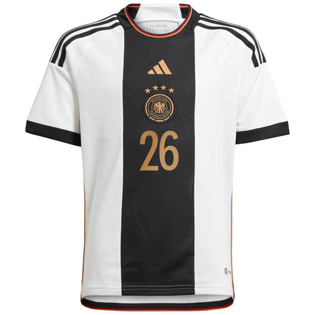 Germany Home Shirt 2022 - Kids with Moukoko 26 printing - Kit Captain