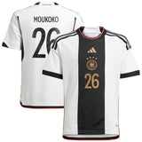 Germany Home Shirt 2022 - Kids with Moukoko 26 printing - Kit Captain