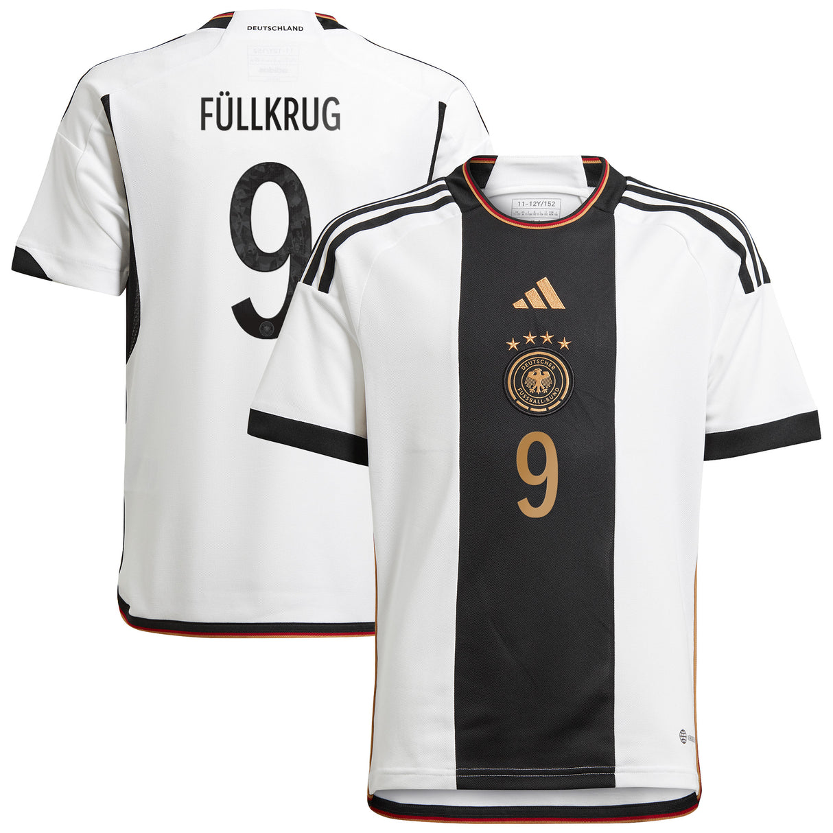 Germany Home Shirt 2022 - Kids with Füllkrug 9 printing - Kit Captain