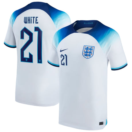 England Home Stadium Shirt 2022 with White 21 printing - Kit Captain