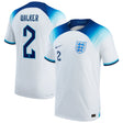 England Home Match Shirt 2022 with Walker 2 printing - Kit Captain