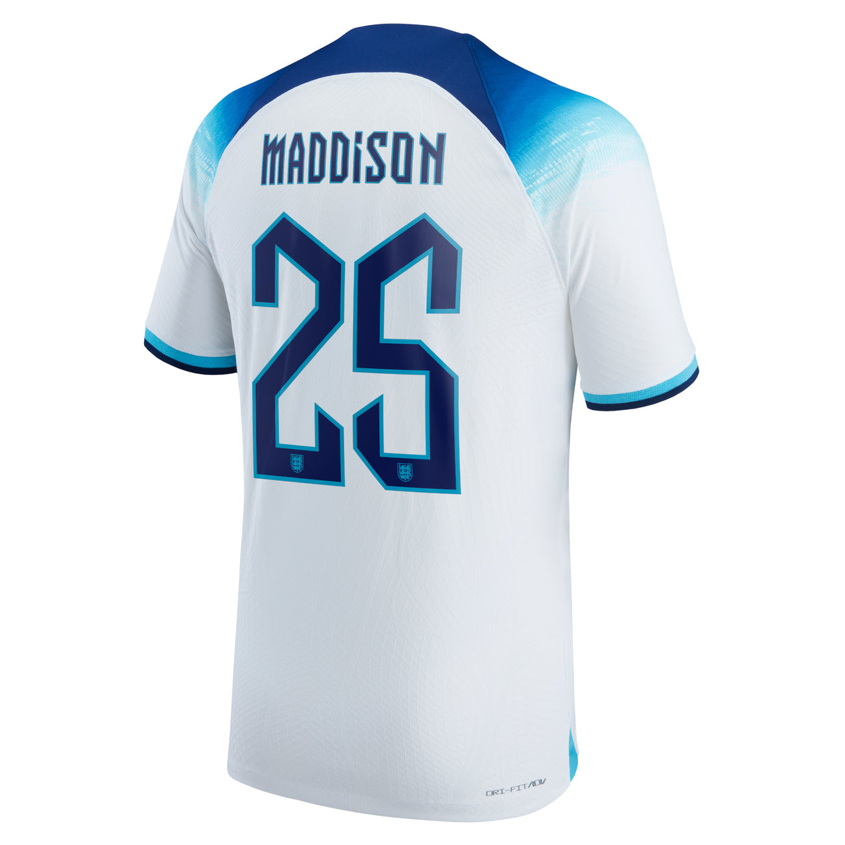 England Home Match Shirt 2022 with Maddison 25 printing - Kit Captain