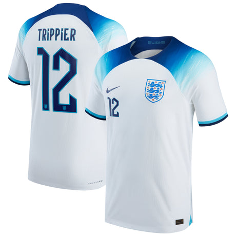 England Home Match Shirt 2022 with Trippier 12 printing - Kit Captain