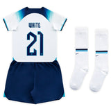 England Home Stadium Kit 2022 - Little Kids with White 21 printing - Kit Captain