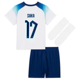 England Home Stadium Kit 2022 - Infants with Saka 17 printing - Kit Captain