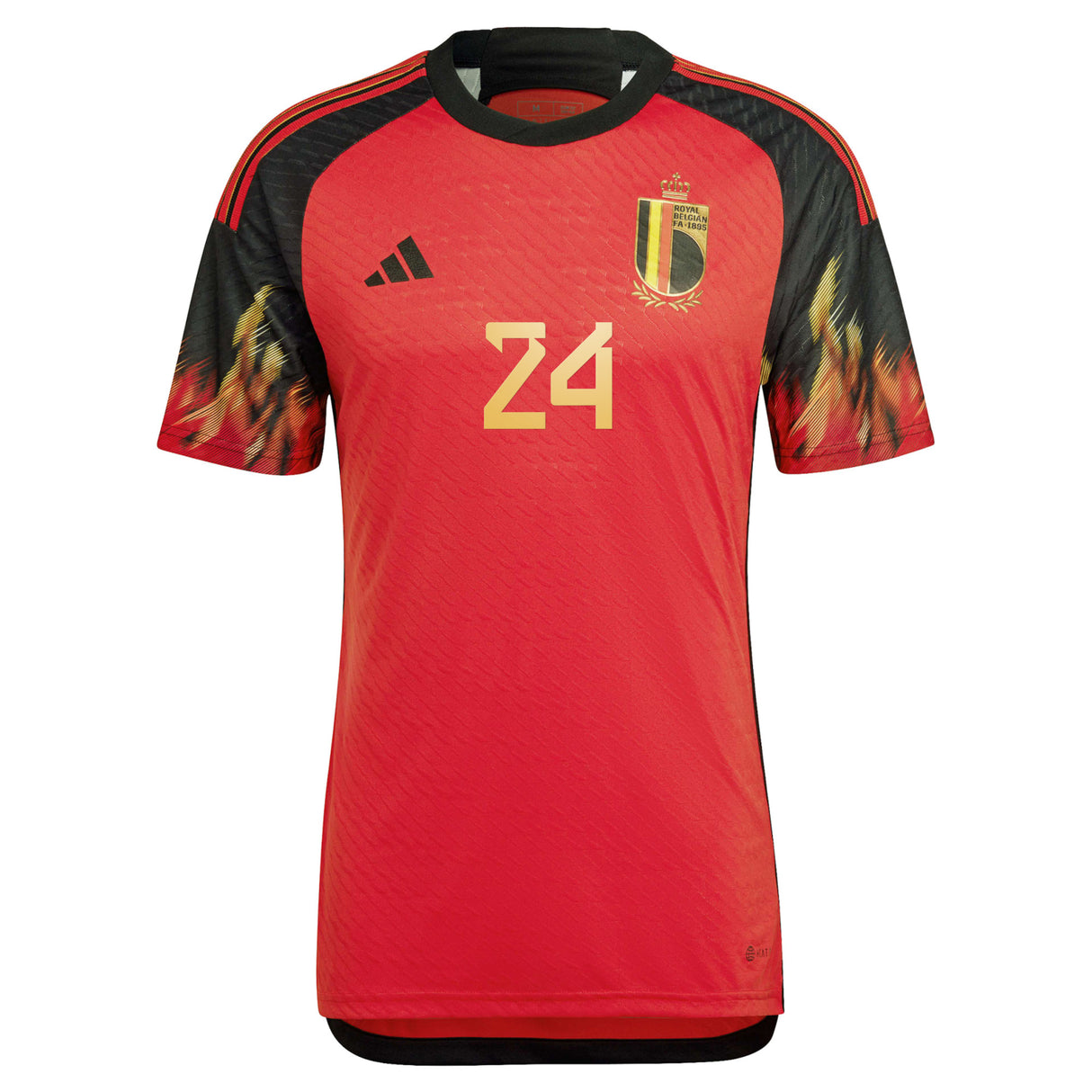 Belgium Home Authentic Shirt 2022 with Openda 24 printing - Kit Captain