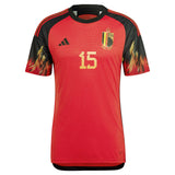 Belgium Home Authentic Shirt 2022 with Meunier 15 printing - Kit Captain