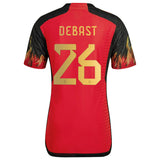 Belgium Home Authentic Shirt 2022 with Debast 26 printing - Kit Captain