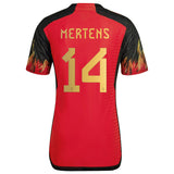 Belgium Home Authentic Shirt 2022 with Mertens 14 printing - Kit Captain