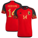 Belgium Home Shirt 2022 with Mertens 14 printing - Kit Captain