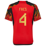 Belgium Home Shirt 2022 - Kids with Faes 4 printing - Kit Captain