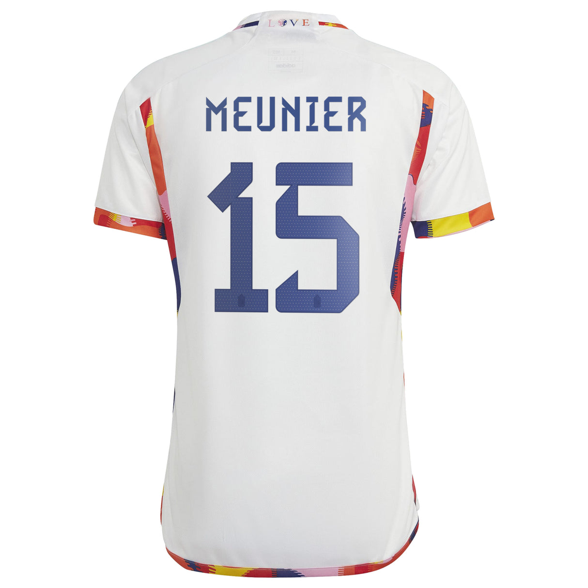 Belgium Away Shirt 2022 with Meunier 15 printing - Kit Captain