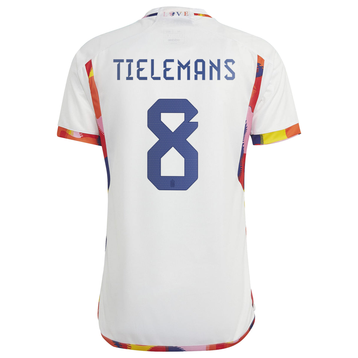 Belgium Away Shirt 2022 with Tielemans 8 printing - Kit Captain