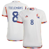 Belgium Away Shirt 2022 with Tielemans 8 printing - Kit Captain