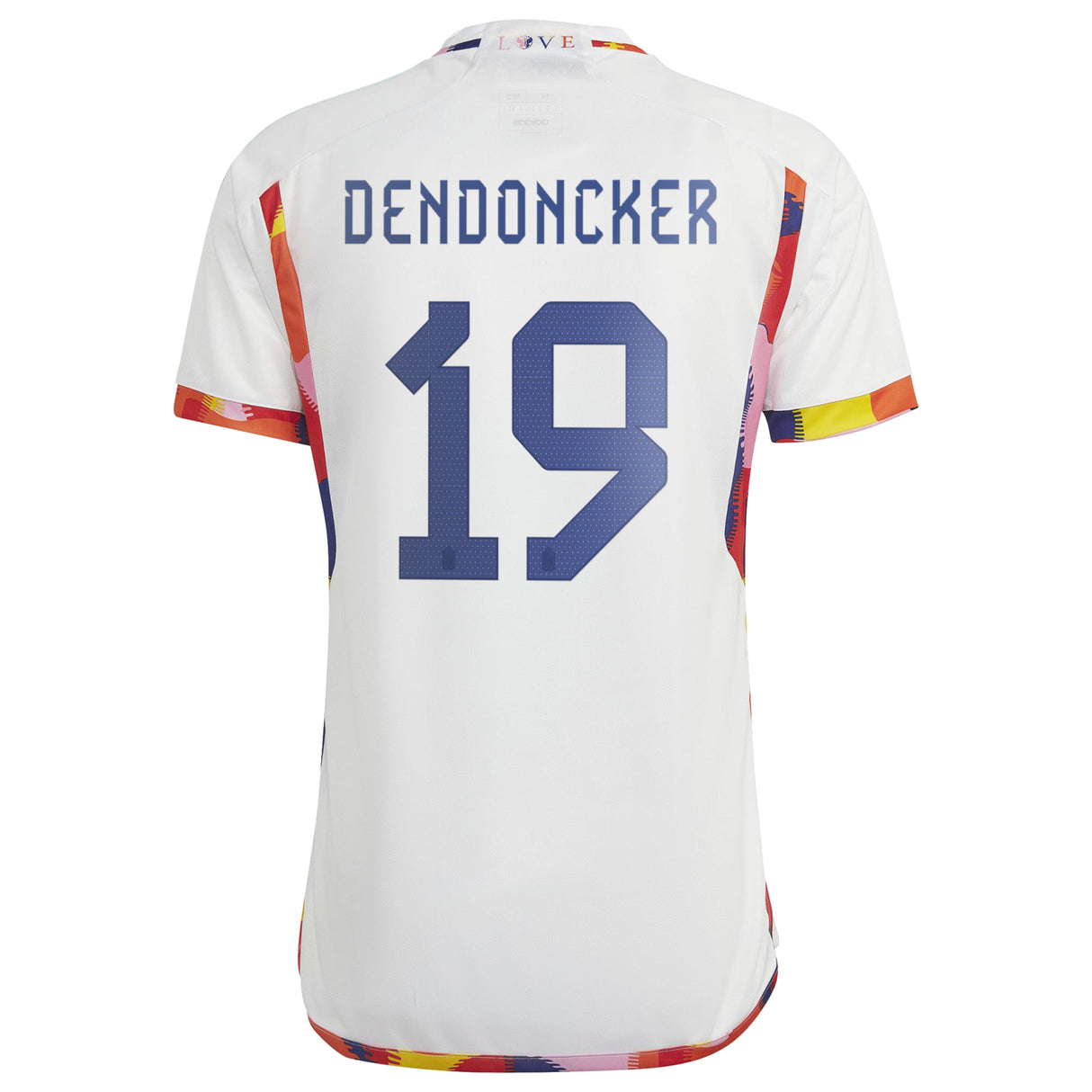 Belgium Away Shirt 2022 with Dendoncker 19 printing - Kit Captain