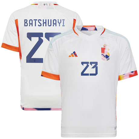 Belgium Away Shirt 2022 - Kids with Batshuayi 23 printing - Kit Captain