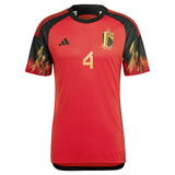 Belgium Home Authentic Shirt 2022 with Tysiak 4 printing - Kit Captain