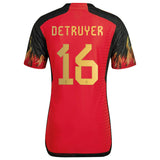 Belgium Home Authentic Shirt 2022 with Detruyer 16 printing - Kit Captain