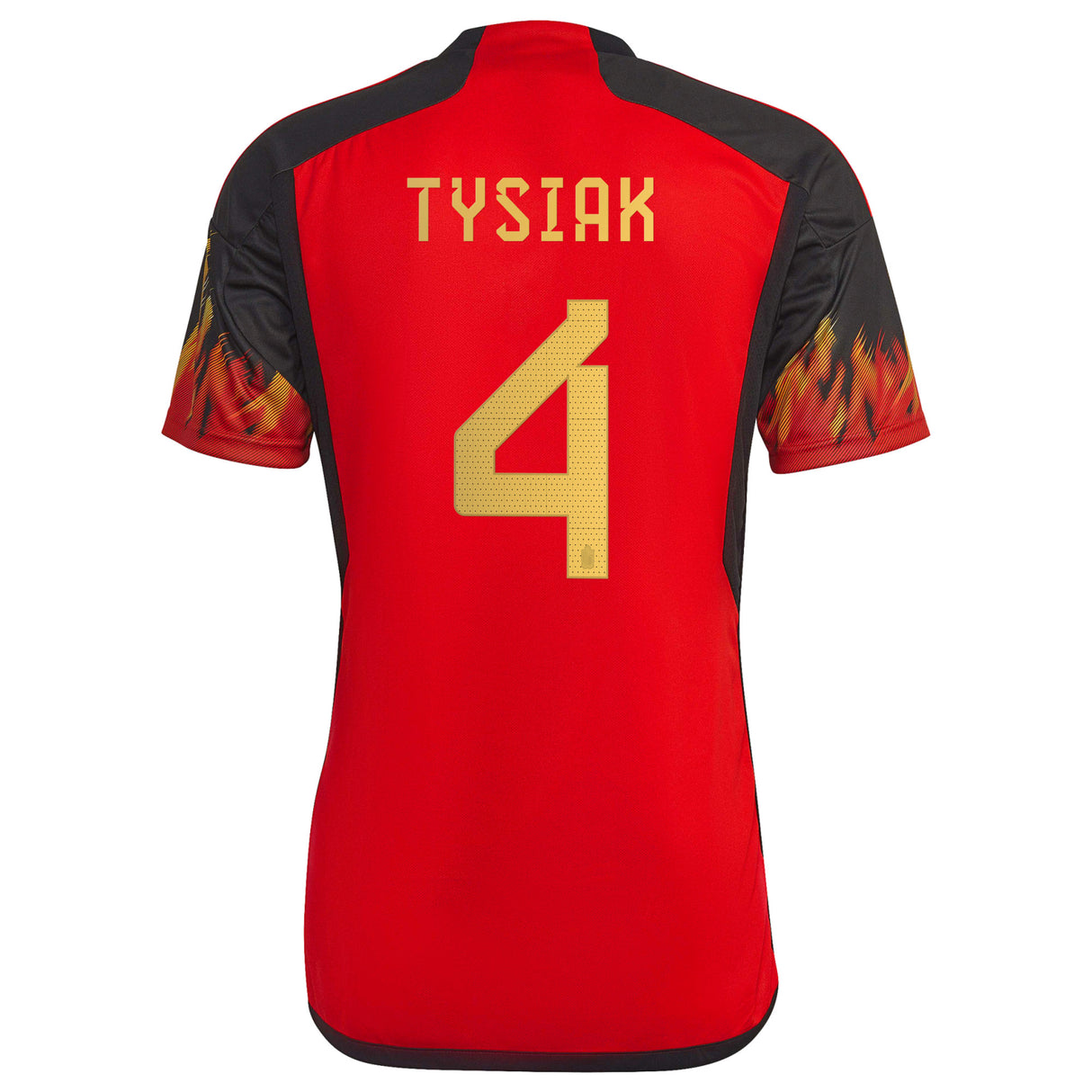 Belgium Home Shirt 2022 with Tysiak 4 printing - Kit Captain