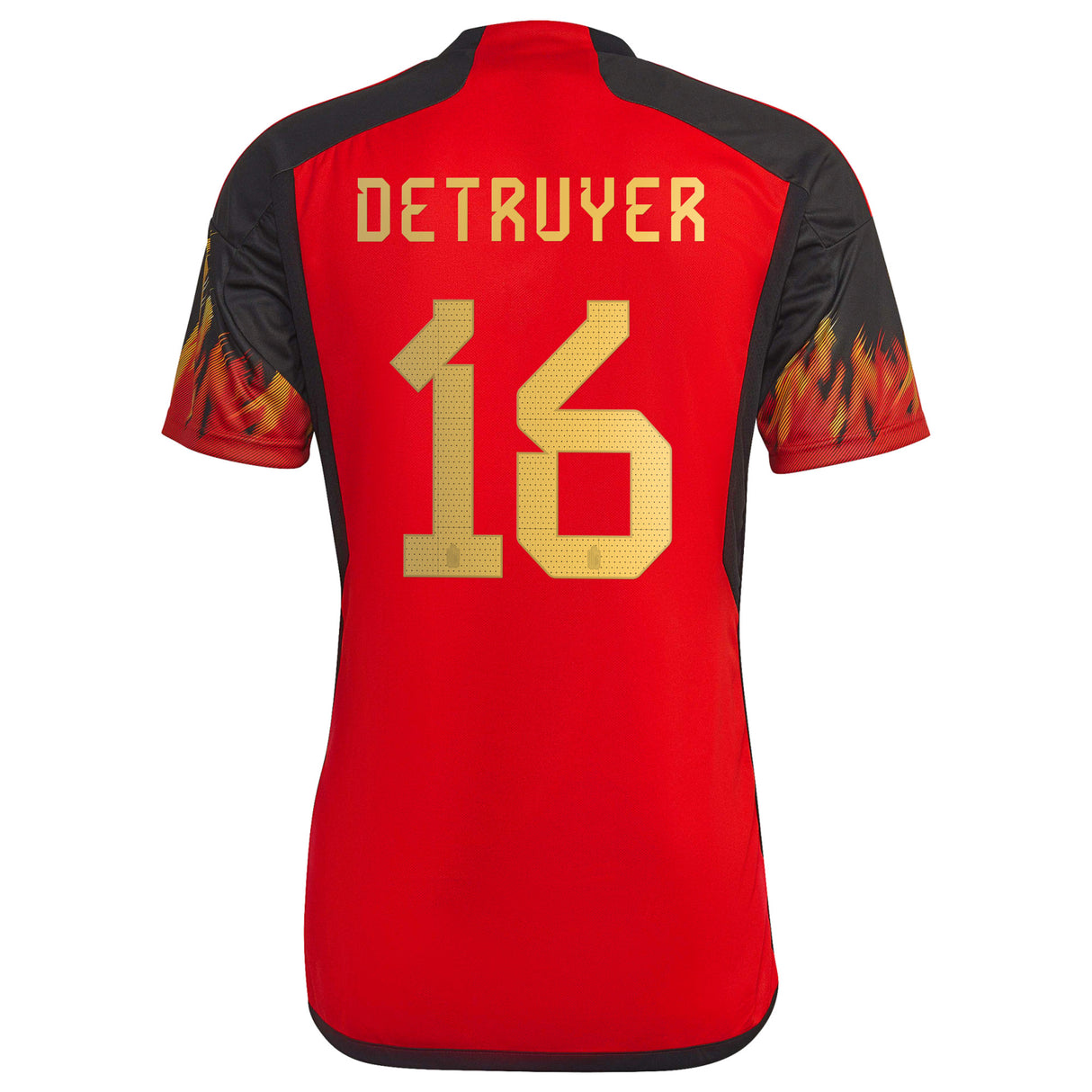 Belgium Home Shirt 2022 with Detruyer 16 printing - Kit Captain