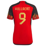 Belgium Home Shirt 2022 with Wullaert 9 printing - Kit Captain