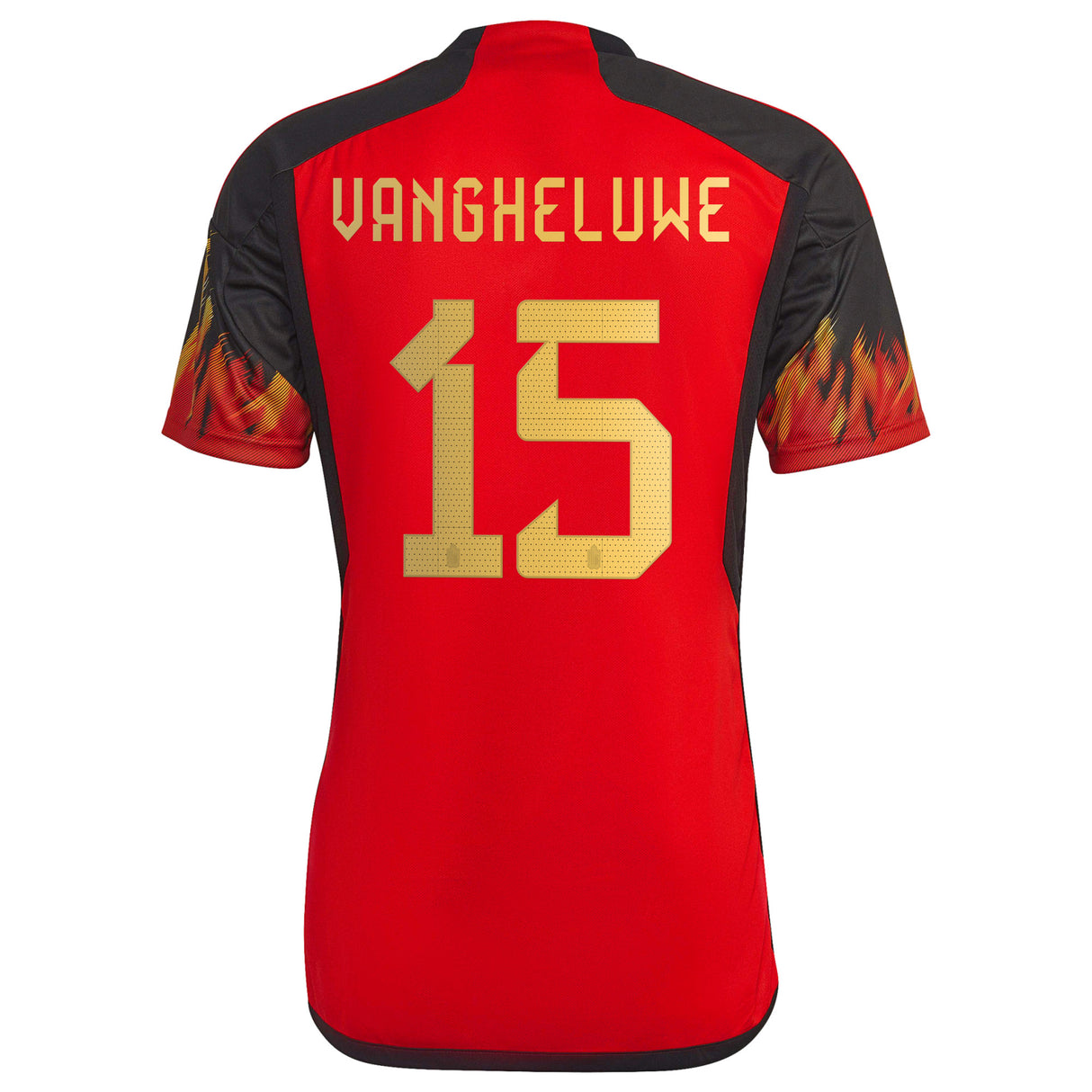 Belgium Home Shirt 2022 with Vangheluwe 15 printing - Kit Captain