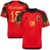 Belgium Home Shirt 2022 - Kids with Meersman 18 printing - Kit Captain