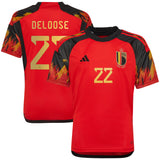 Belgium Home Shirt 2022 - Kids with Deloose 22 printing - Kit Captain