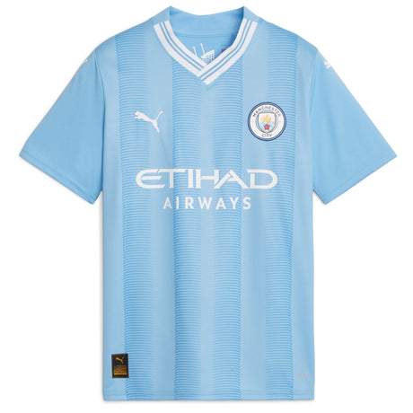 Manchester City Puma Home Shirt 2023-24 - Kids - Kit Captain