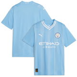 Manchester City Puma Home Shirt 2023-24 - Kids - Kit Captain