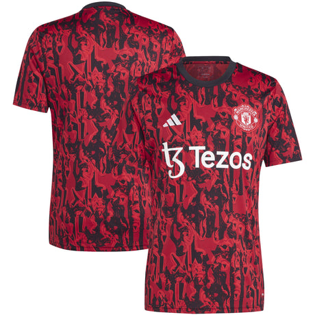 Manchester United adidas Pre Match Top - Red - Kit Captain