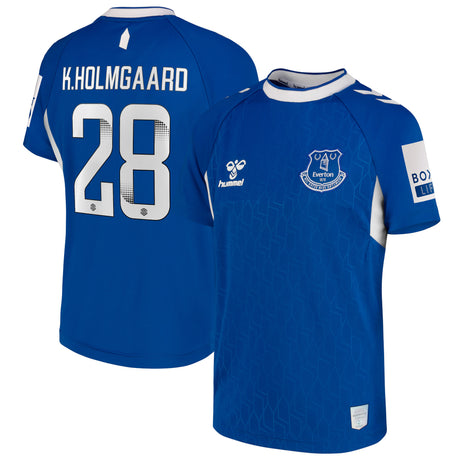 Everton WSL Home Shirt 2022-23 - Kids with K.Holmgaard 28 printing - Kit Captain