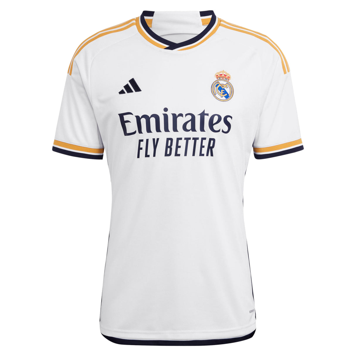 Real Madrid adidas Home Shirt 2023-24 with Camavinga 12 printing - Kit Captain