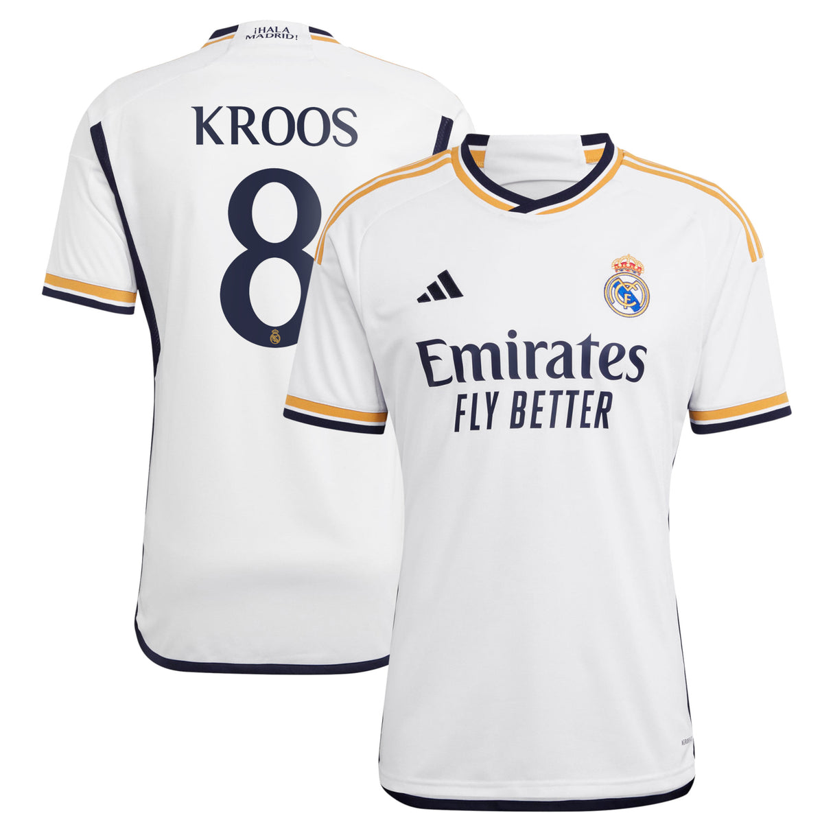 Real Madrid adidas Home Shirt 2023-24 with Kroos 8 printing - Kit Captain